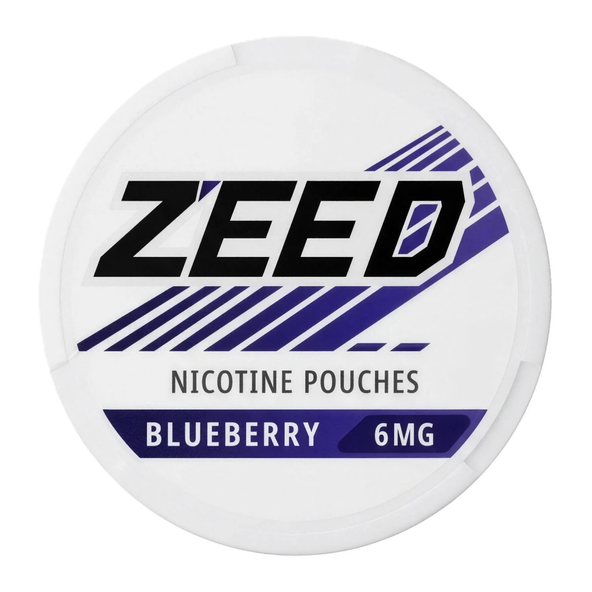 ZEED Blueberry can, top view