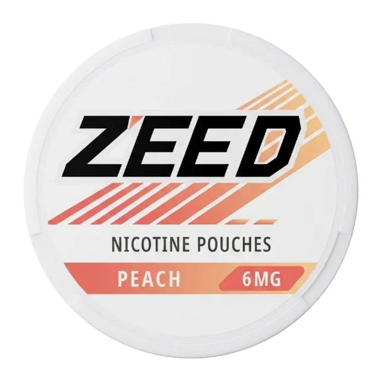 ZEED Peach nicotine pouches can